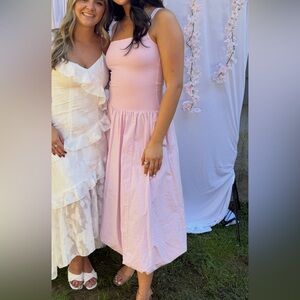 Abercrombie & Fitch Pink Midi Dress